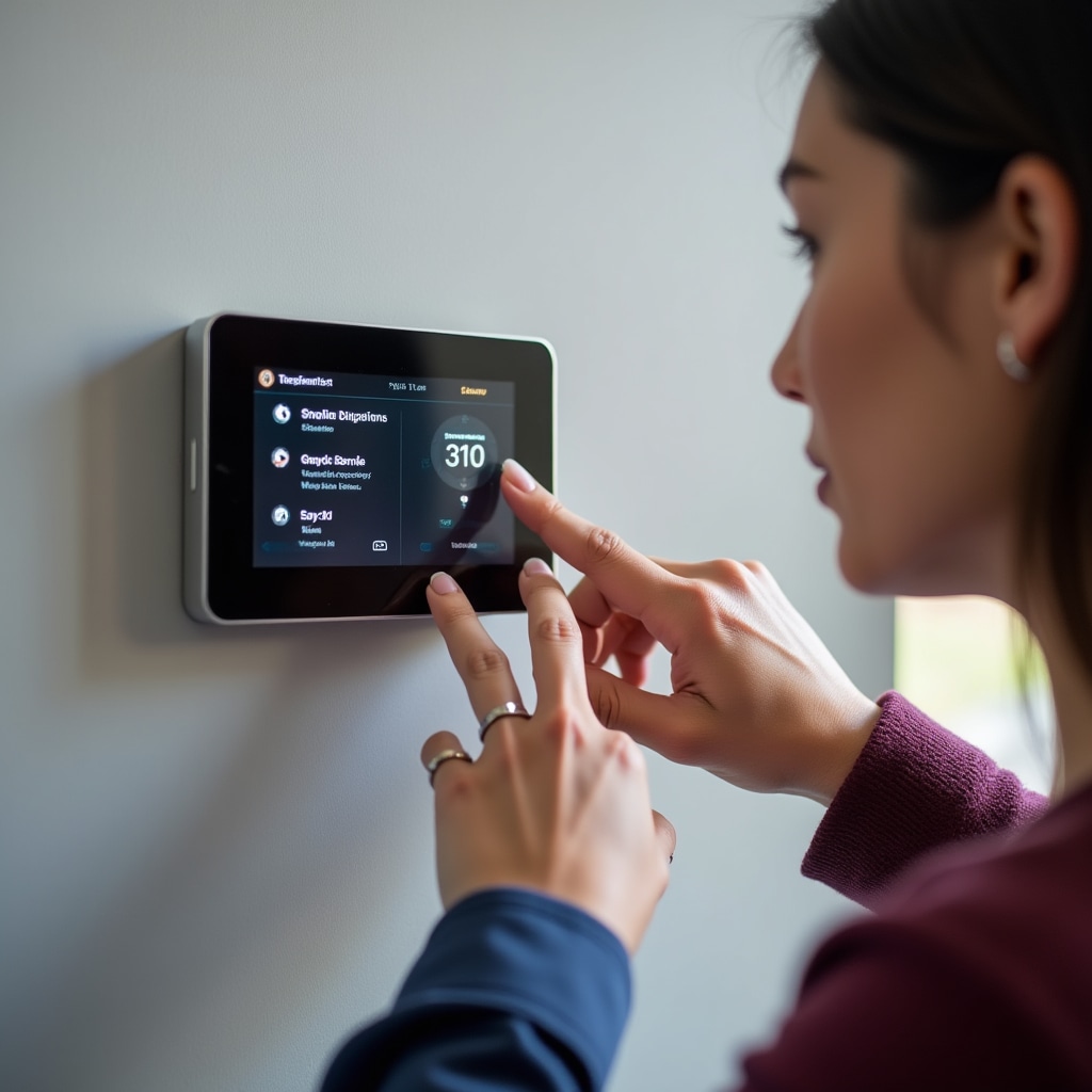 Hands-on thermostat training session showing proper operation
